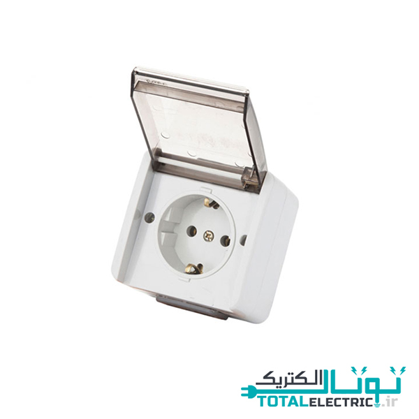 پریز بارانی روکار پارت الکتریک مدل آذین کد 2199