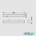 چراغ خطی روکار 25 وات مازی نور مدل لومیلاین