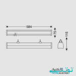 چراغ خطی روکار 25 وات مازی نور مدل لومیلاین