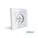کلید تلفن تک سوکت ویرا مدل ساده رنگ سفید