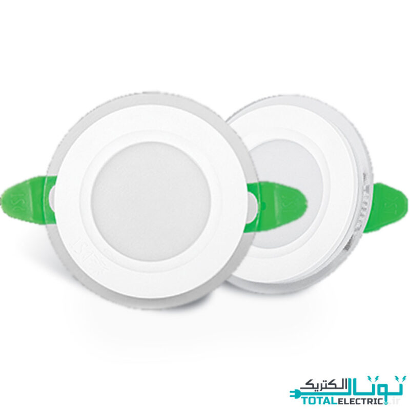 چراغ سقفی توکار گلاریس 5 وات دایره ای پارس شعاع