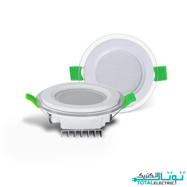 چراغ سقفی توکار پروگلاریس 9 وات دایره ای پارس شعاع