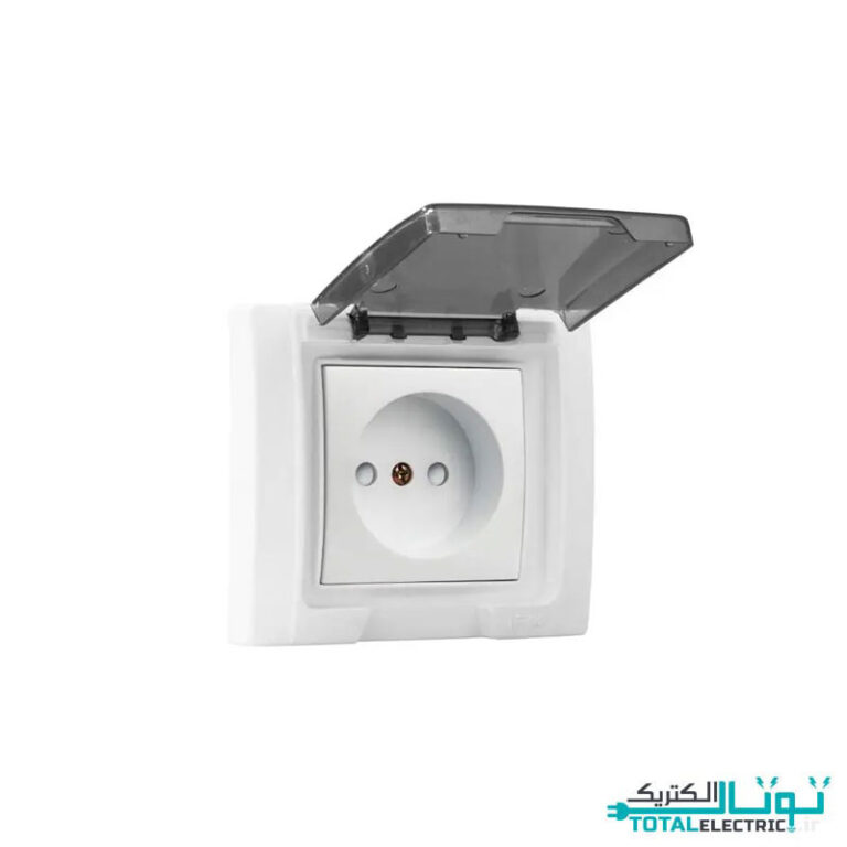 پریز بدون ارت بارانی توکار پارت الکتریک مدل آذین کد 7260