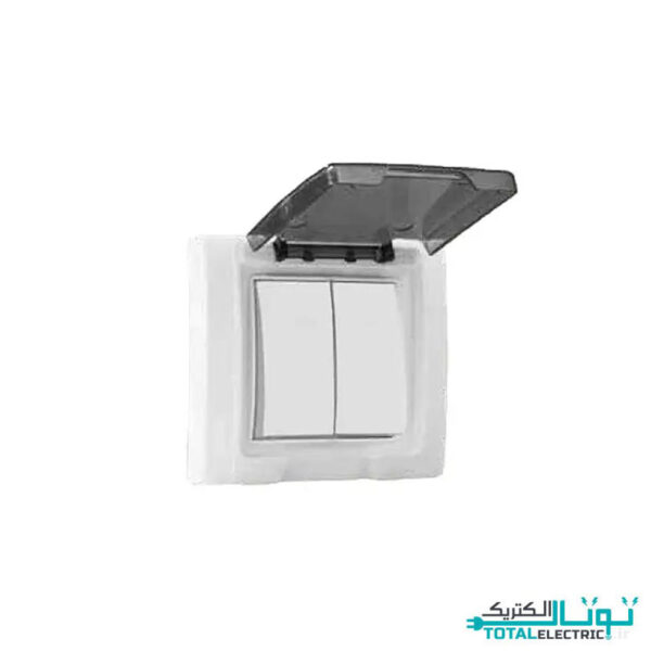 کلید دو پل بارانی توکار پارت الکتریک مدل آذین کد 7242