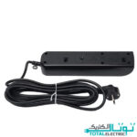 سه راهی ارت دار با کلید پارت الکتریک مدل پارت