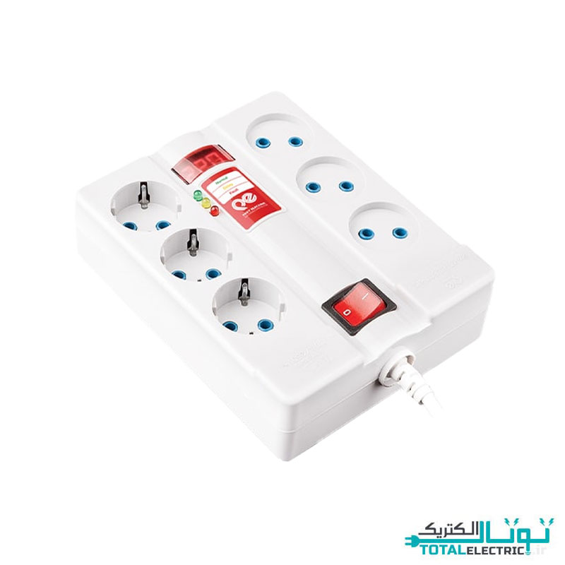 محافظ برق 6 خانه دیجیتالی پارت الکتریک